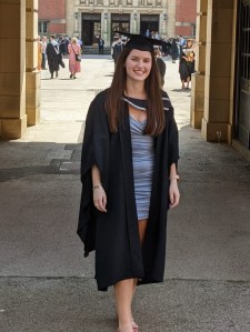 A picture of Bethan at her graduation ceremony
