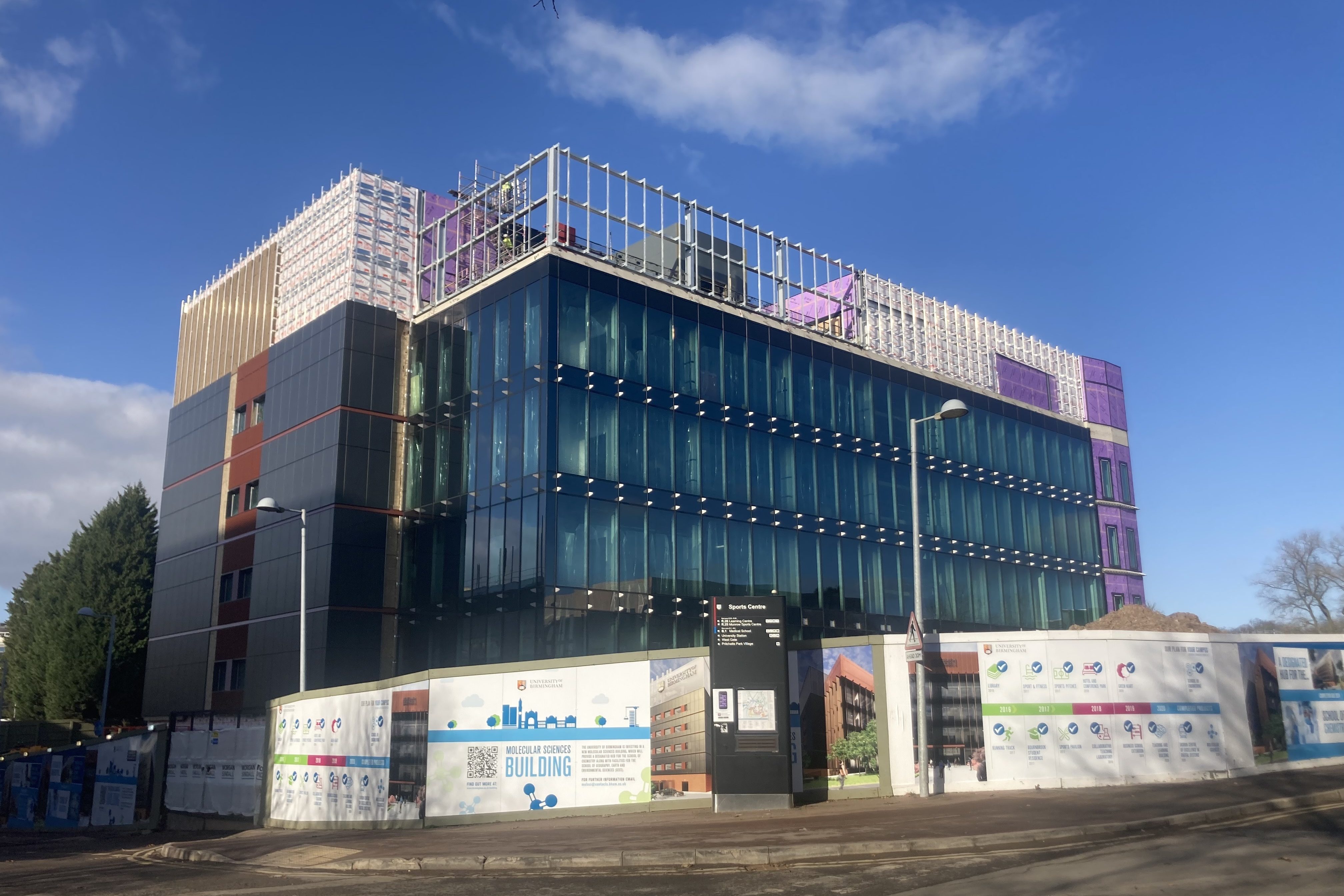 The new Molecular Sciences Building at the University of Birmingham where the group will be based from 2024